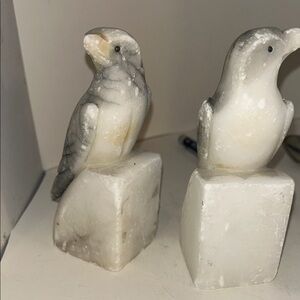 Gray and White Bird Figurine